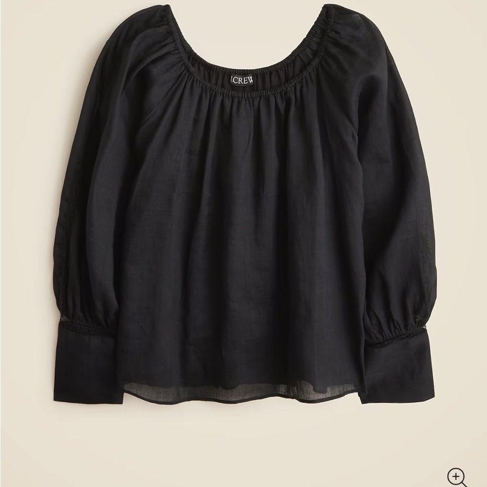 NEW WITH TAGS J CREW Lace-trim gathered top